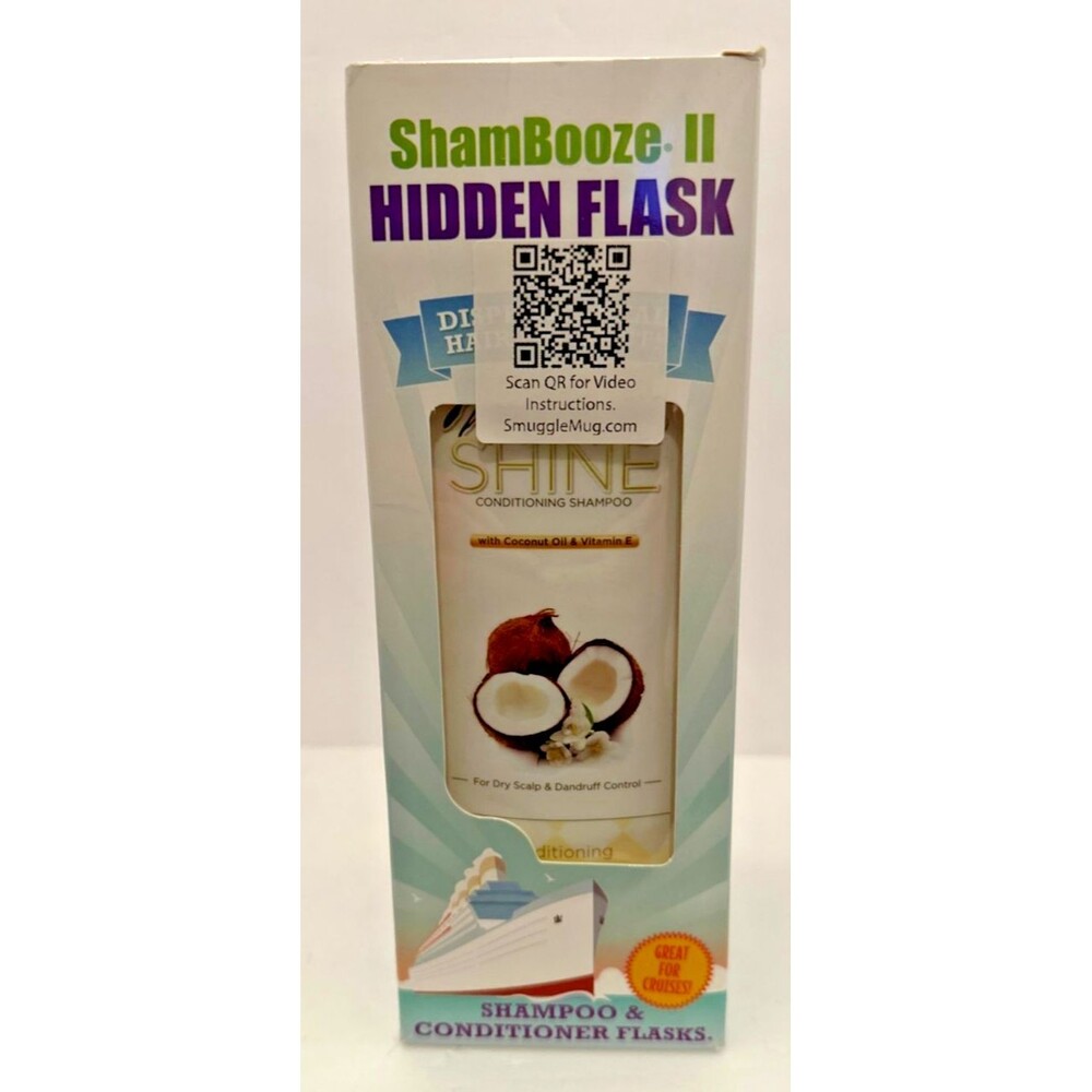 Shampoo & Conditioner Flasks/32 oz total/Hidden Travel Flasks - 2 bottle Set new
